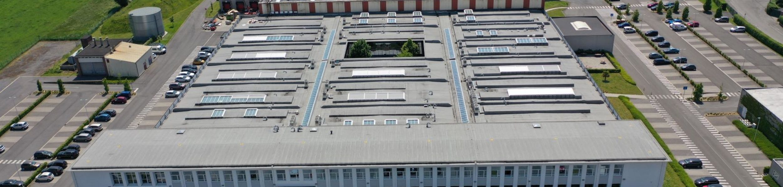 photovoltaic panels on the Cofidis Belgium roofs